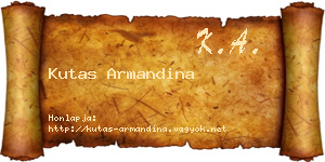 Kutas Armandina névjegykártya